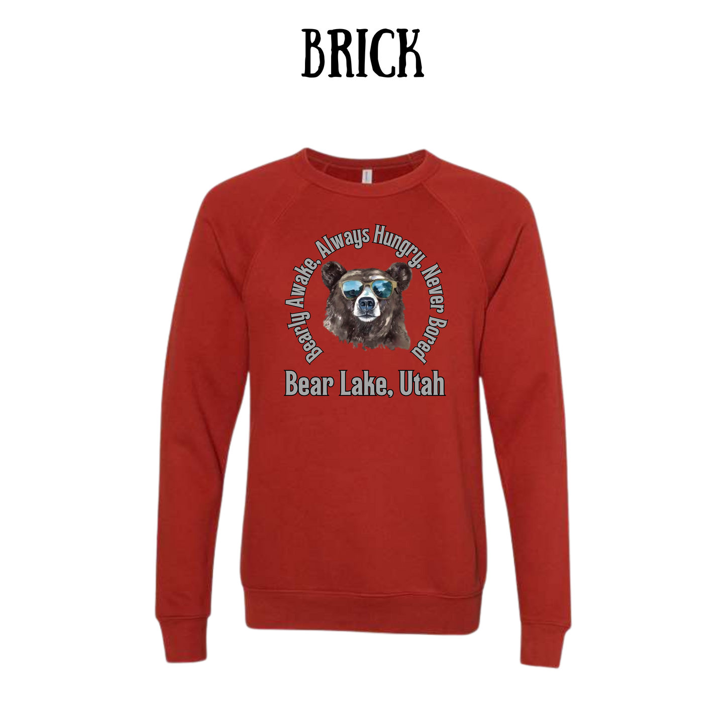 CP - Bear Lake Utah - Sponge Fleece Raglan Sweatshirt - Assorted Colors