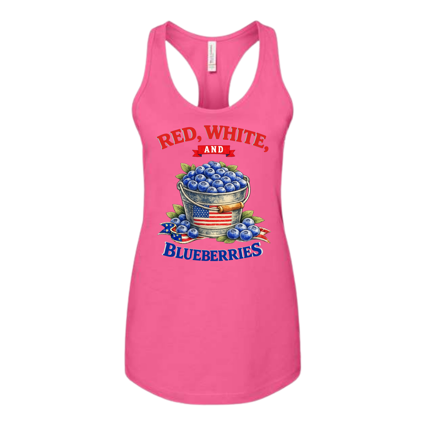 Red, White, And Blueberries - Bella+Canvas - Women's Jersey Racerback Tank