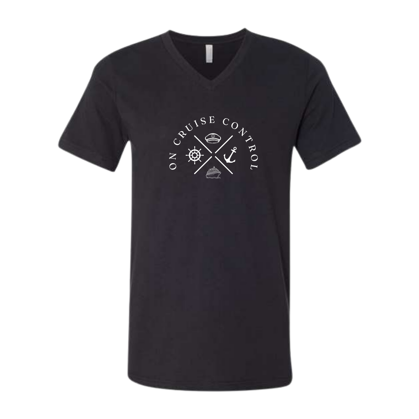 On Cruise Control - Bella+Canvas - Unisex V-Neck - Neutral Colors