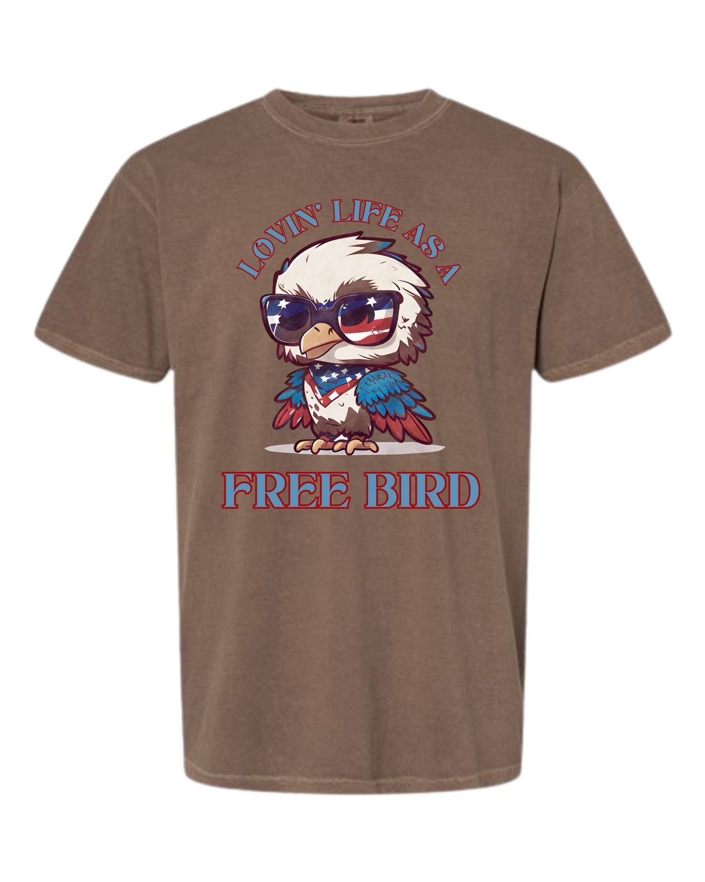 Lovin' Life as a Free Bird - Comfort Colors - Heavyweight Unisex Tee - Neutral Colors