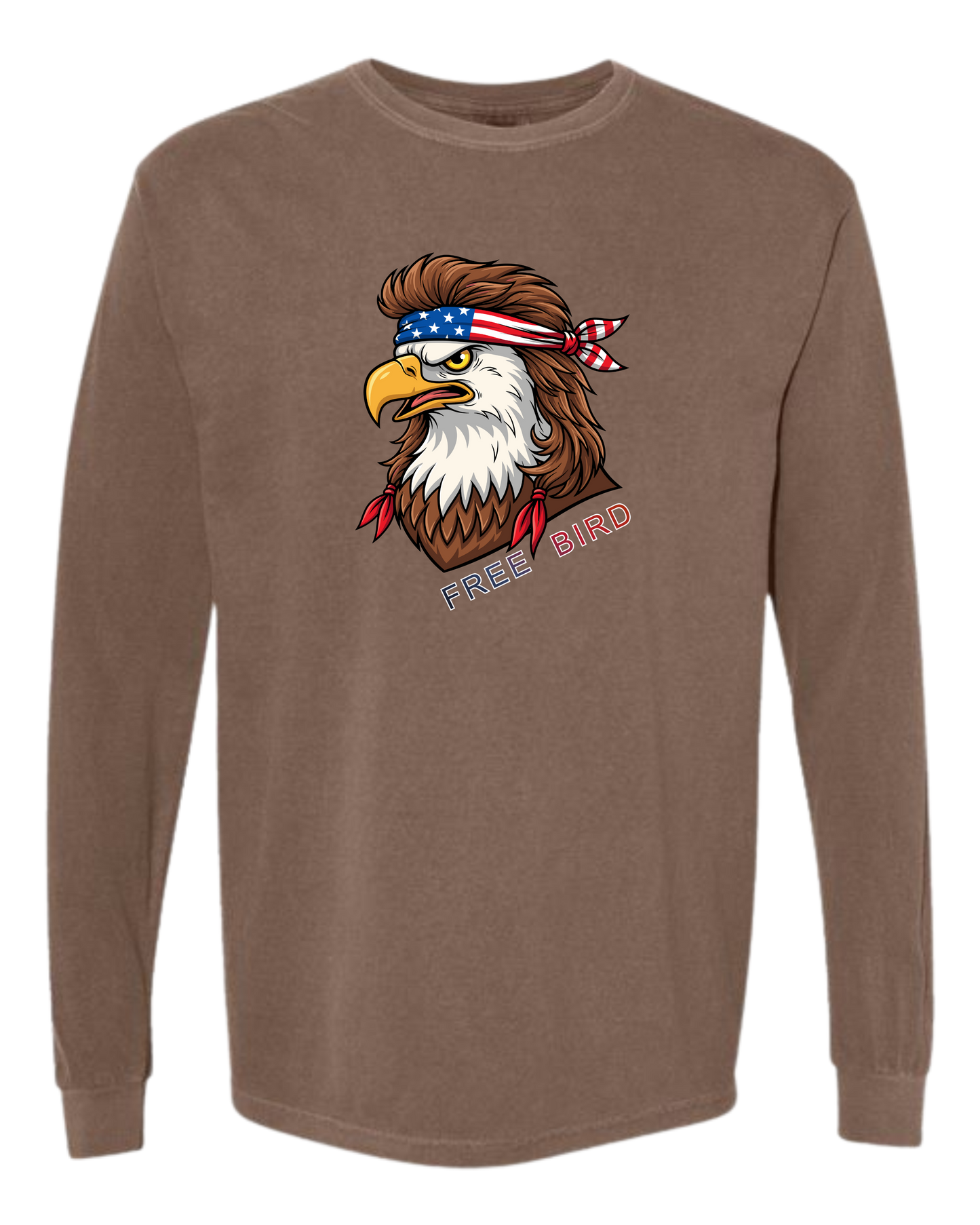 Rockin Free Bird - Comfort Colors - Heavyweight Long Sleeve Tee - Neutral Colors