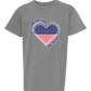 One Nation One Heart - Comfort Colors - Heavyweight Youth Tee - Neutral Colors & Blues