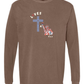 Loves Jesus & America too - Comfort Colors - Heavyweight Long Sleeve Tee - Neutral Colors