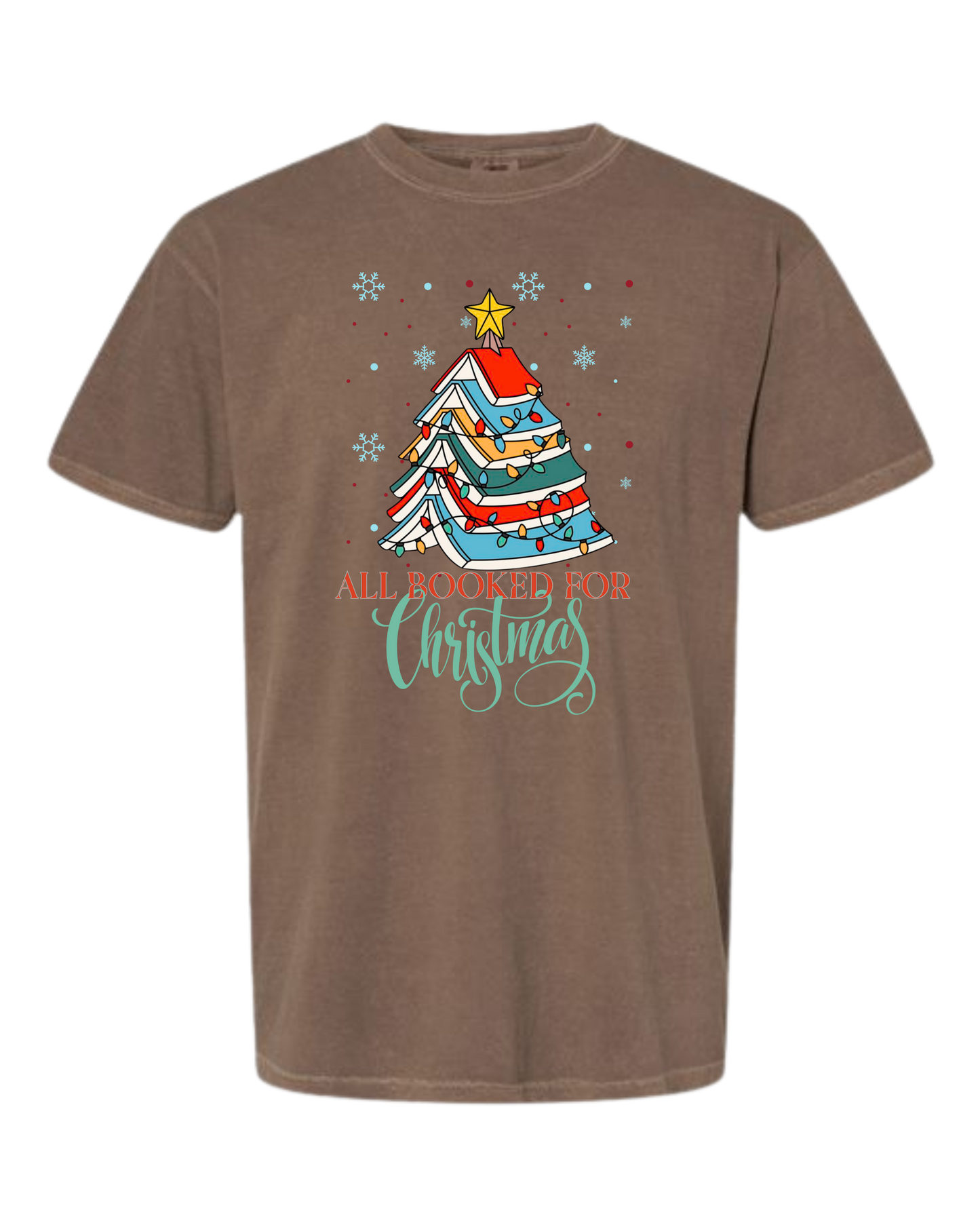 All Booked For Christmas- Comfort Colors - Heavyweight Unisex Tee - Neutrals