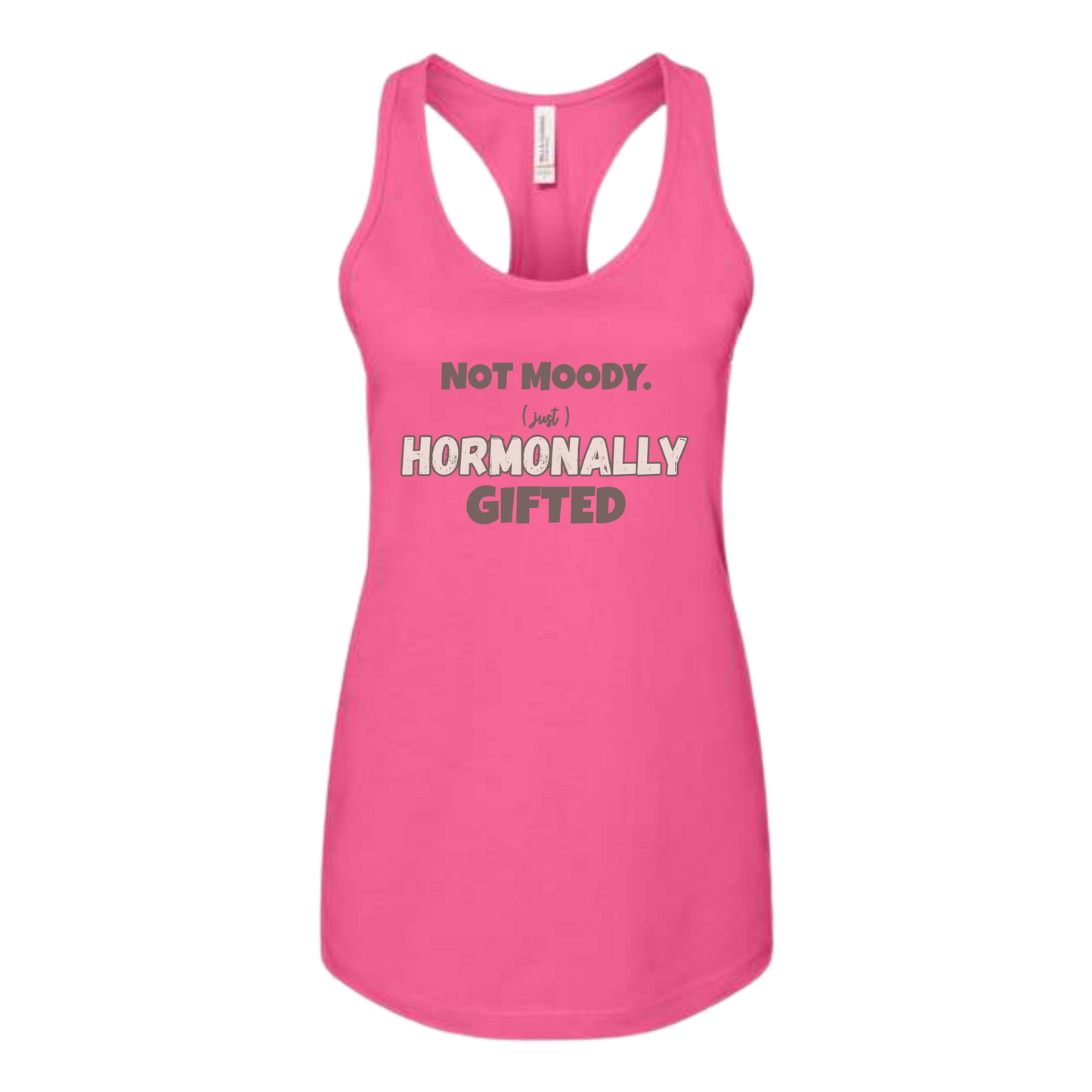 Not Moody. (just) Hormonally Gifted - Bella+Canvas - Women's Jersey Racerback Tank