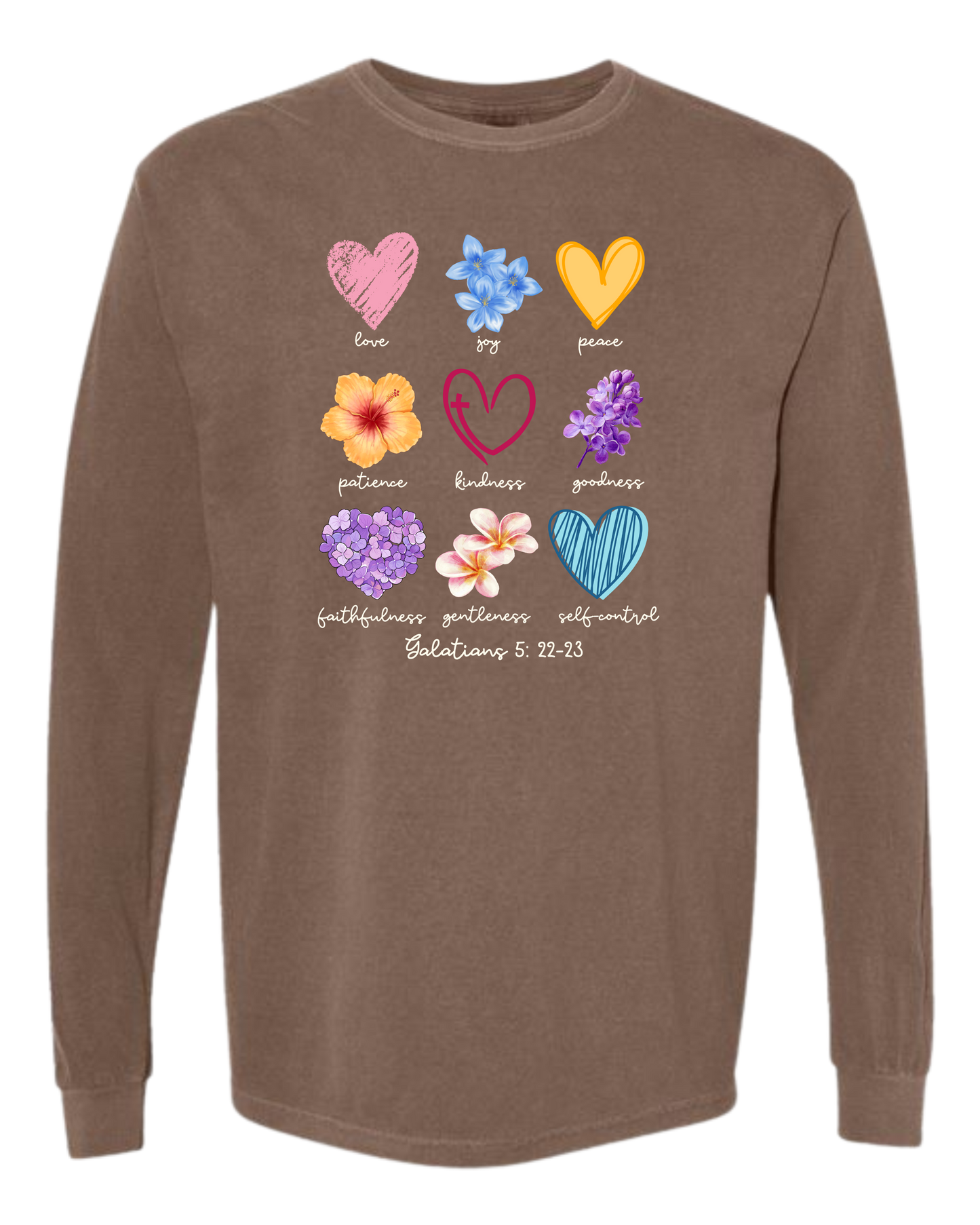 Galatians 5 - Spring - Comfort Colors - Heavyweight Long Sleeve Tee - Neutral Colors