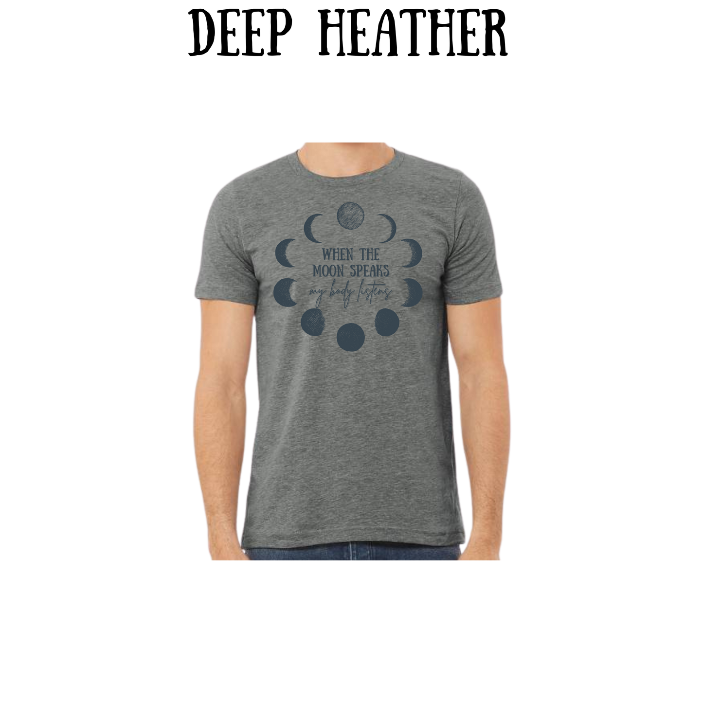 when the moon speaks - unisex tee - pinks, purples, neutrals