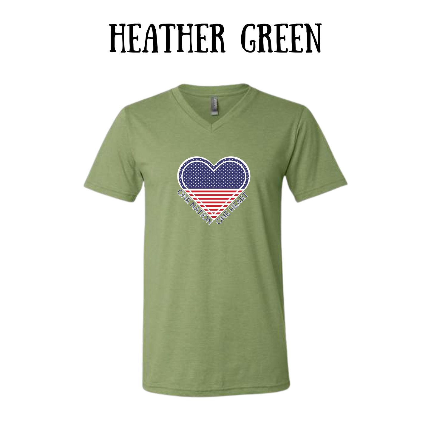 PP - One Nation One Heart - Unisex V-Neck - Assorted Colors