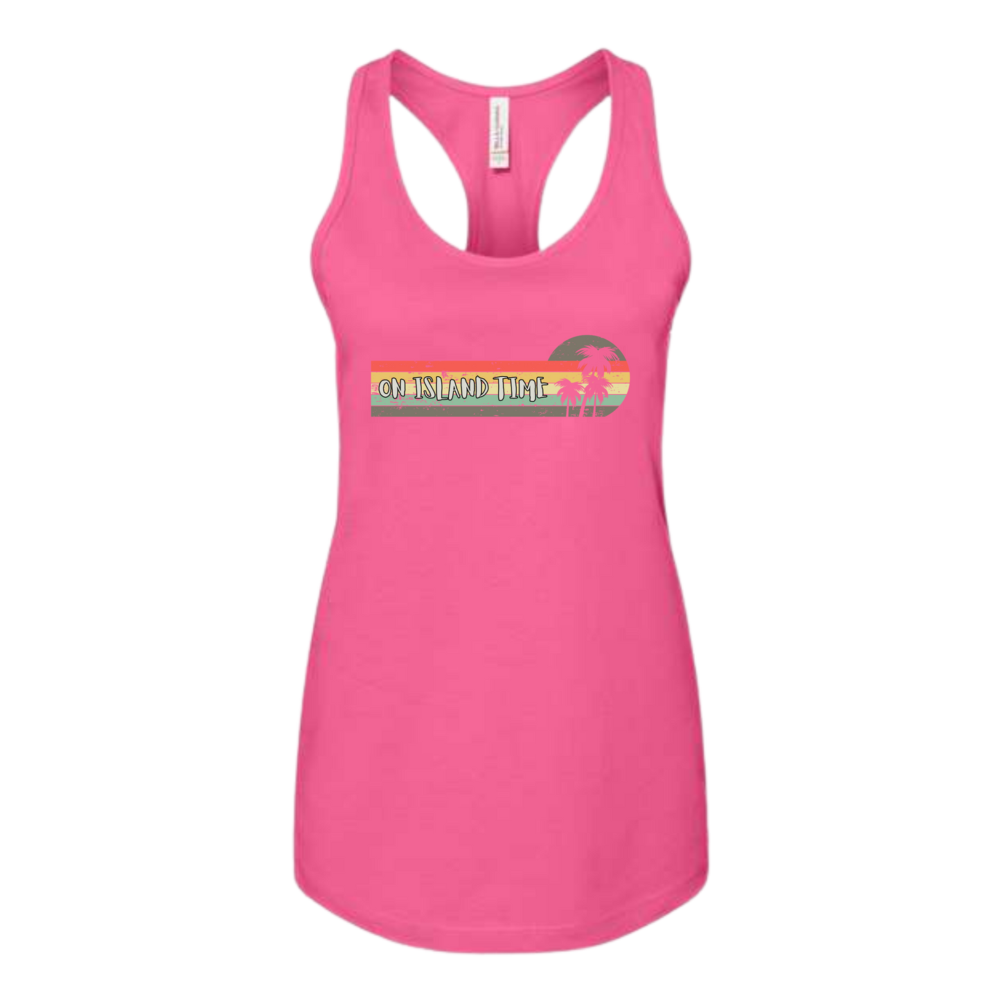 On Island Time - Bella+Canvas - Women's Jersey Racerback Tank