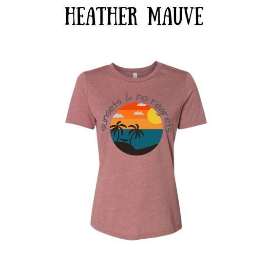 VP - Sunsets & No Regrets - Women's Relaxed Fit Tee - Assorted Colors