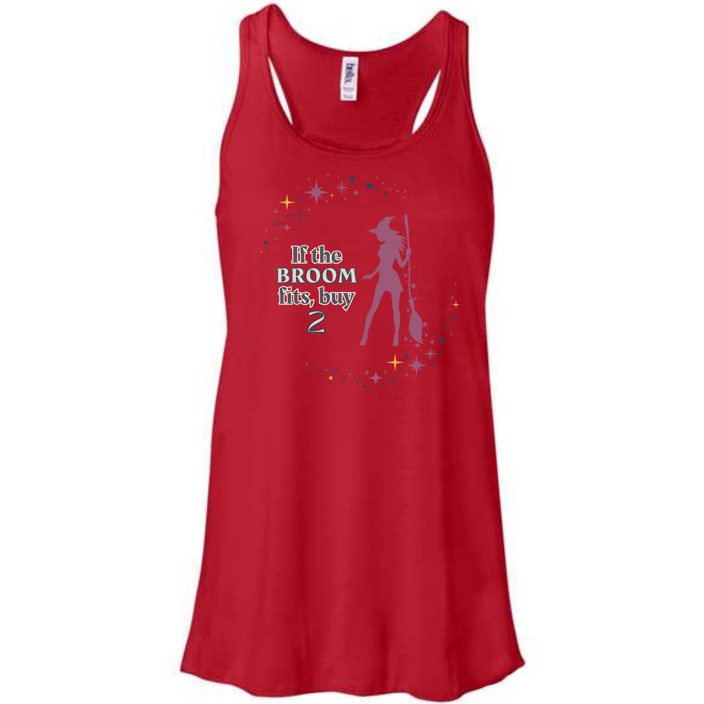 HP - If The Broom Fits - Women's Flowy Racerback Tank