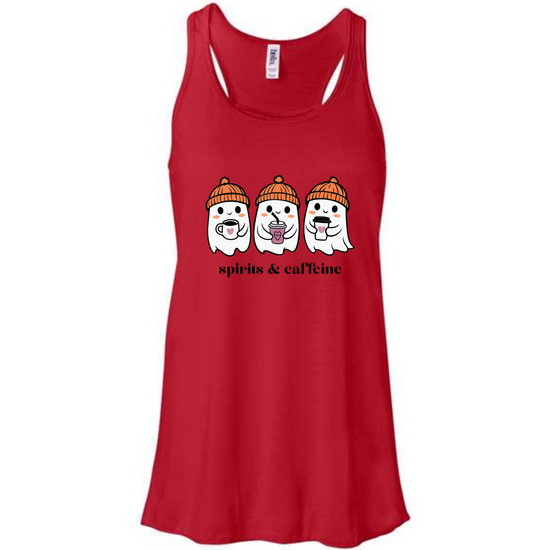 Spirits & Caffeine - Women's Flowy Racerback Tank - Assorted Colors
