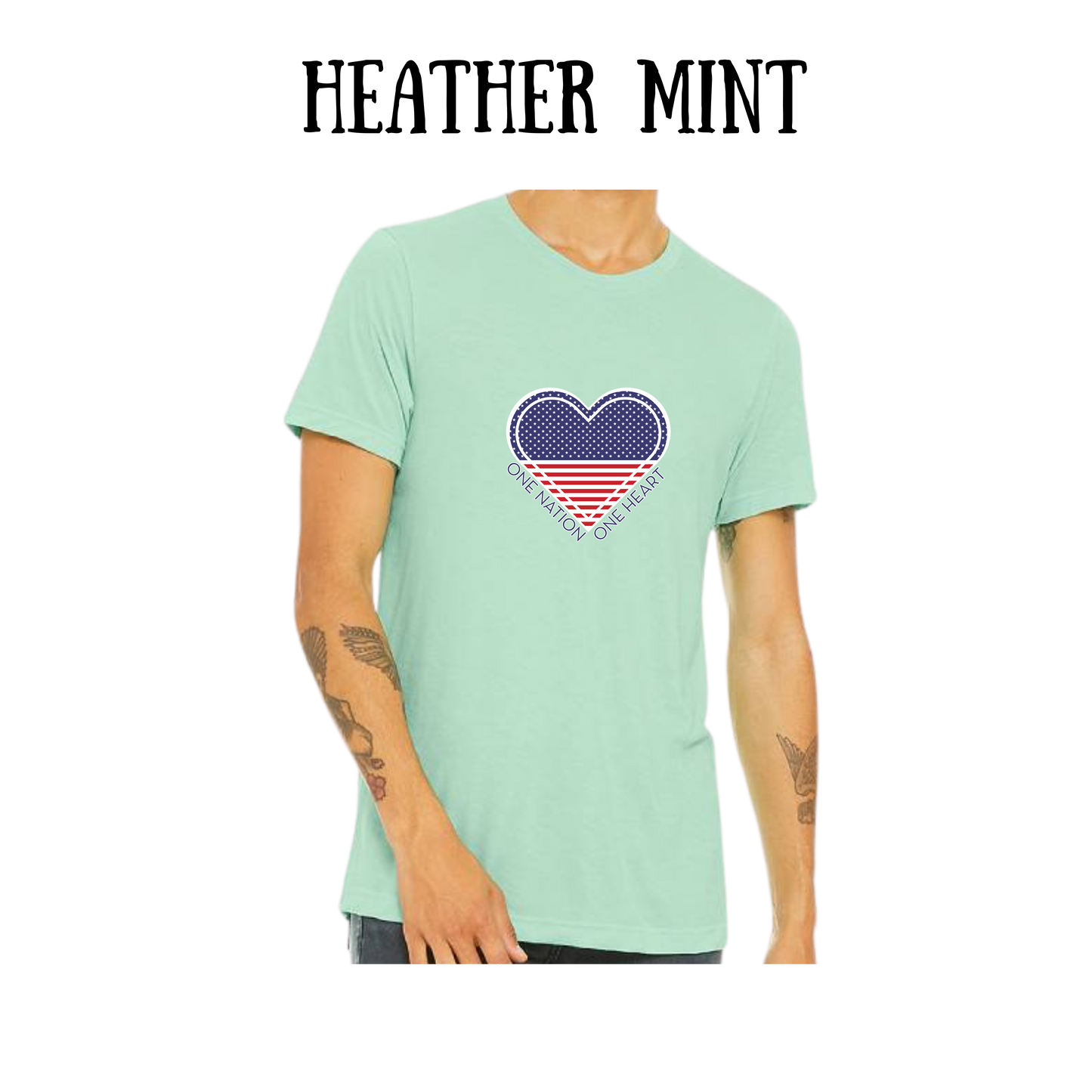 PP - One Nation One Heart - Unisex Tee - Greens