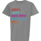 Sorry. Can't. Date With A Bat Boy. Bye. - Comfort Colors - Heavyweight Youth Tee - Neutral Colors & Blues