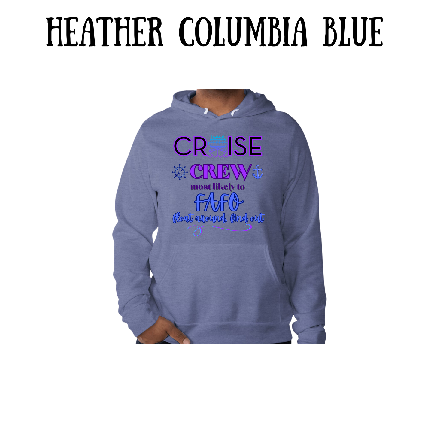 VP - Cruise Crew FAFO - Sponge Fleece Hoodie - Blues, Purples