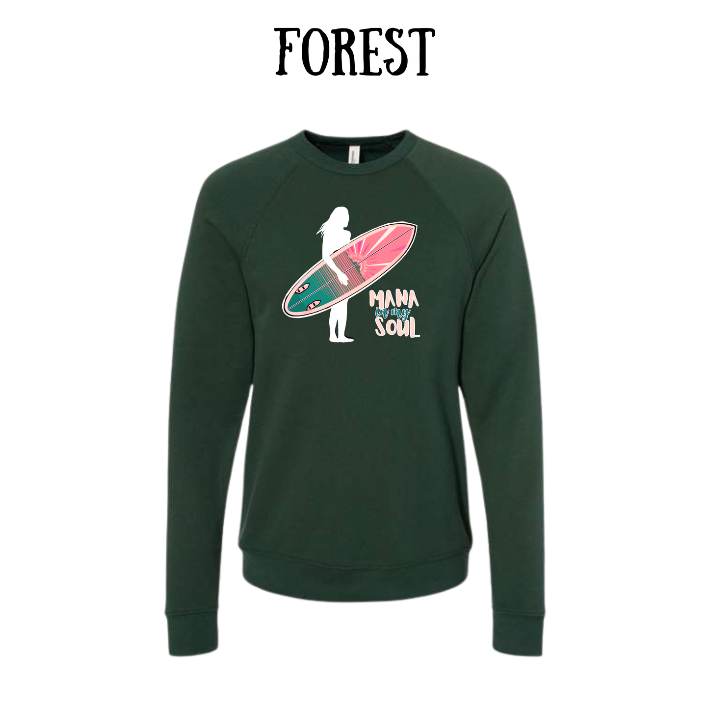 VP - Mana in My Soul - Sponge Fleece Raglan Sweatshirt - Greens, Neutrals