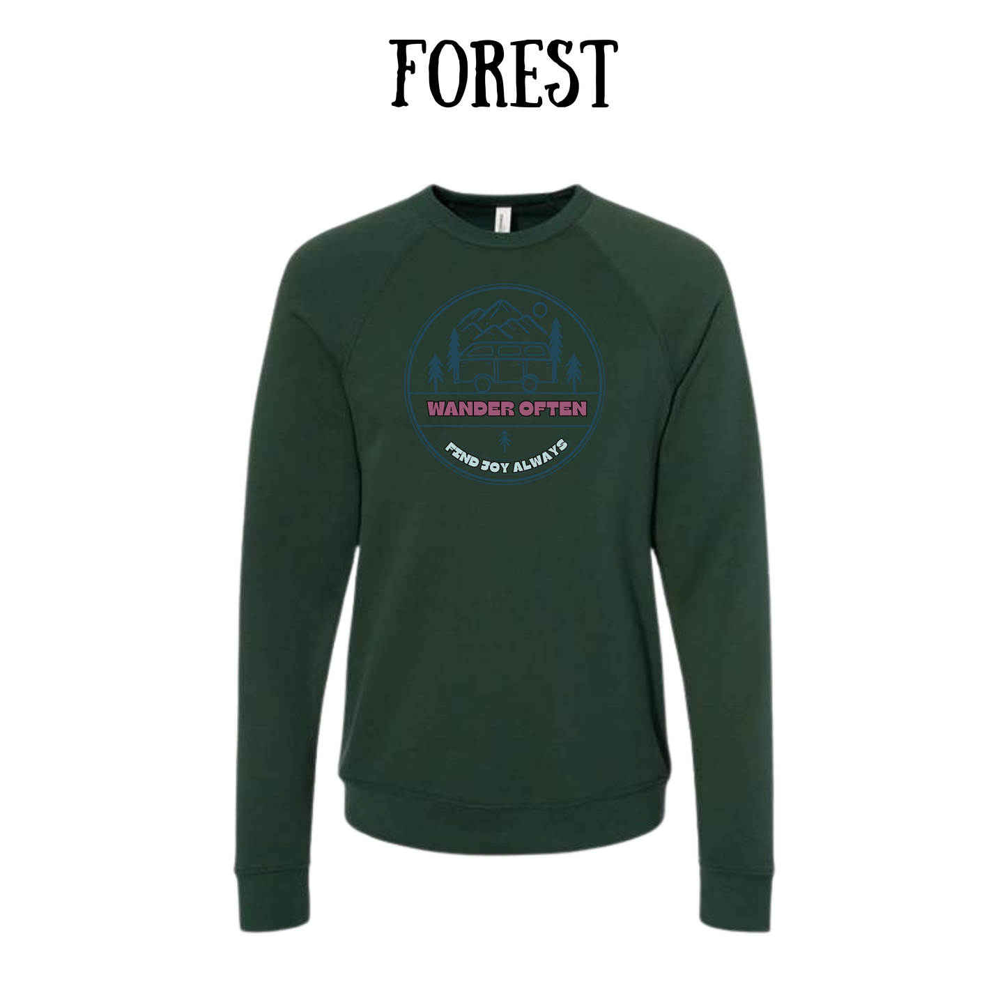CP - Wander Often - Sponge Fleece Raglan Sweatshirt - Greens, Neutrals