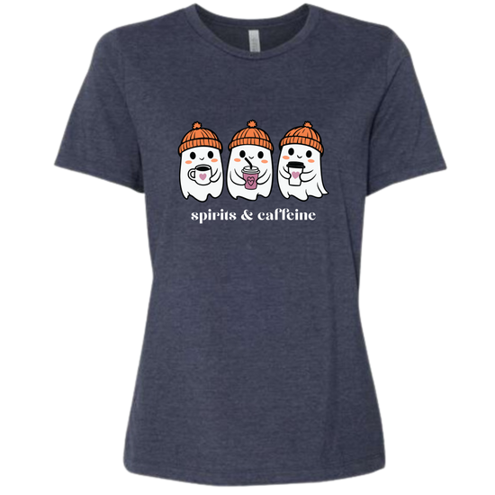 Spirits & Caffeine - Women's Relaxed Fit Tee - Assorted Colors