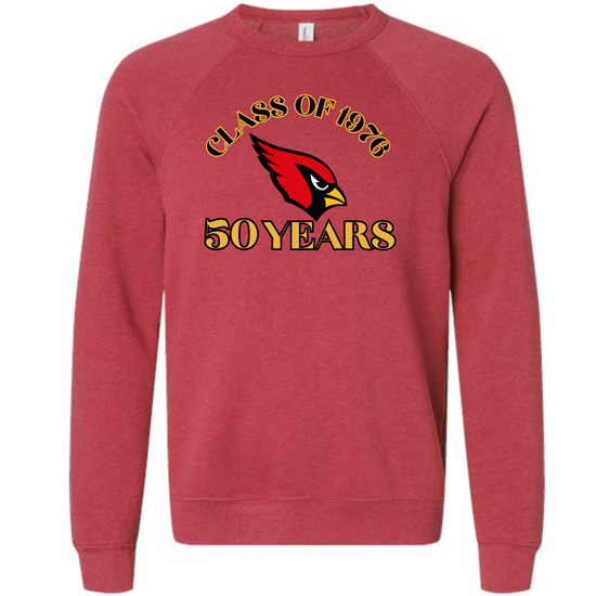 CUHS 50 years - Sponge Fleece Raglan Sweatshirt - Assorted Colors