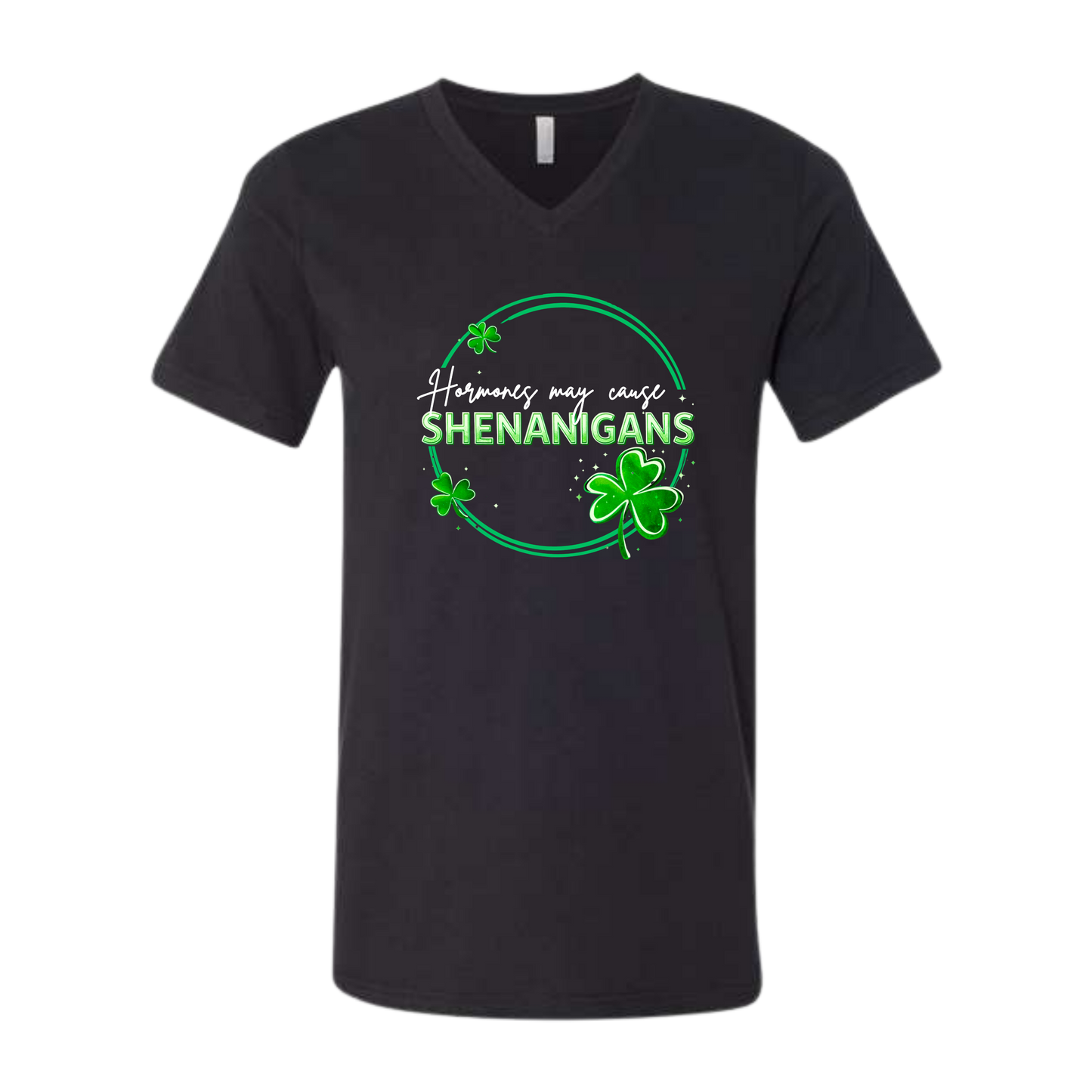 Hormones May Cause Shenanigans - Bella+Canvas - Unisex V-Neck - Neutral Colors