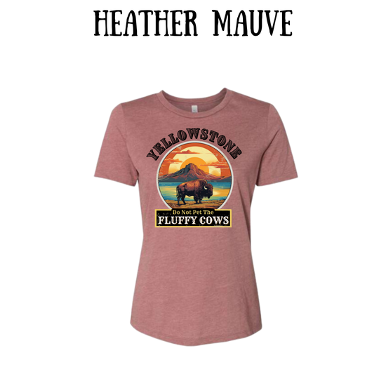 CP - Yellowstone: Fluffy Cows - Women's Relaxed Fit Tee - Assorted Colors