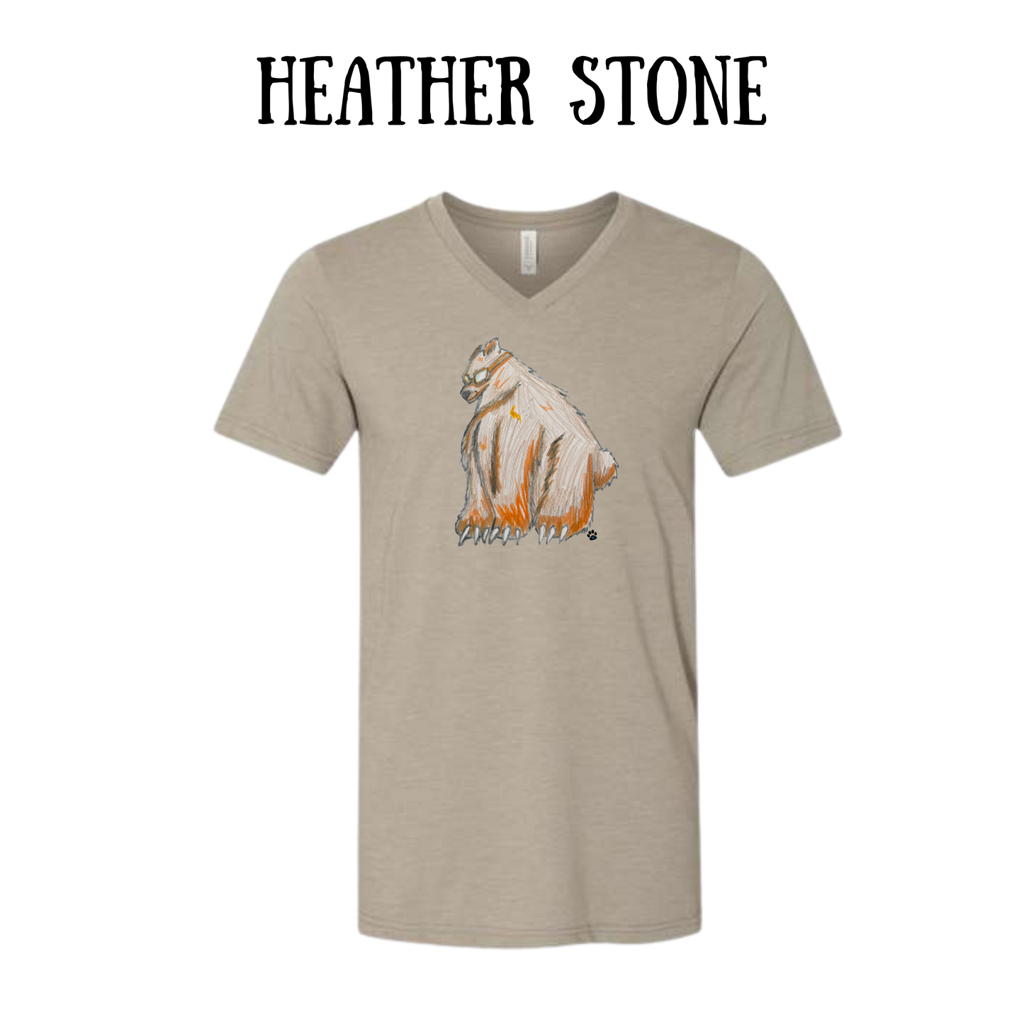 AC - Muscle Bear - Unisex V-Neck - Neutral Colors