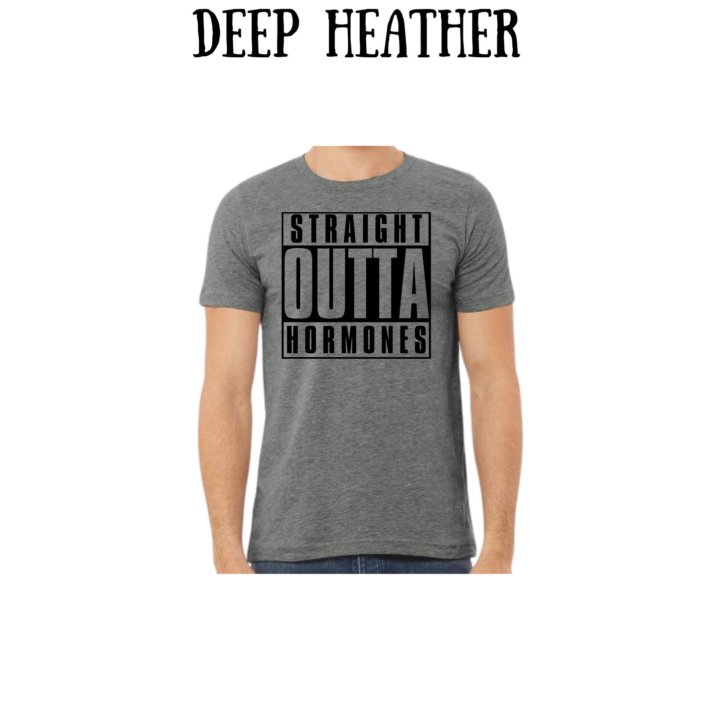 straight outta hormones - unisex tee - pinks, purples, neutrals