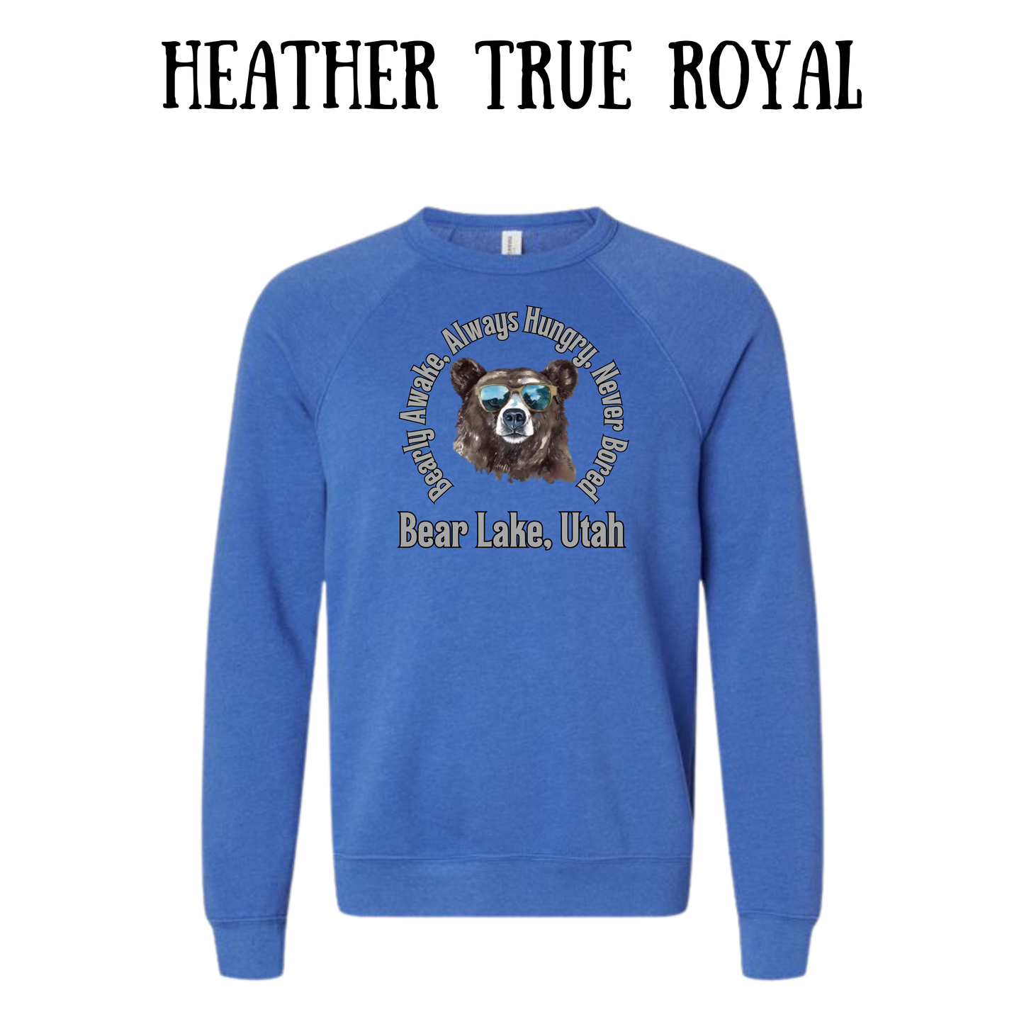 CP - Bear Lake Utah - Sponge Fleece Raglan Sweatshirt - Blues, Purples