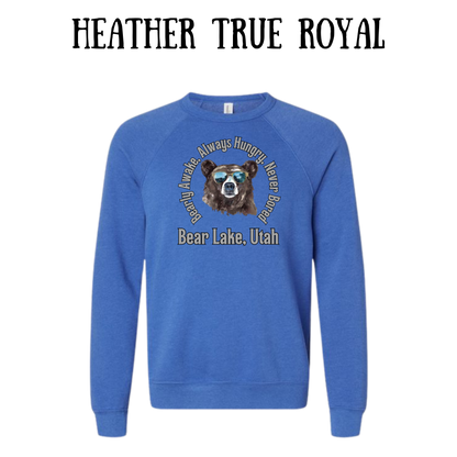CP - Bear Lake Utah - Sponge Fleece Raglan Sweatshirt - Blues, Purples