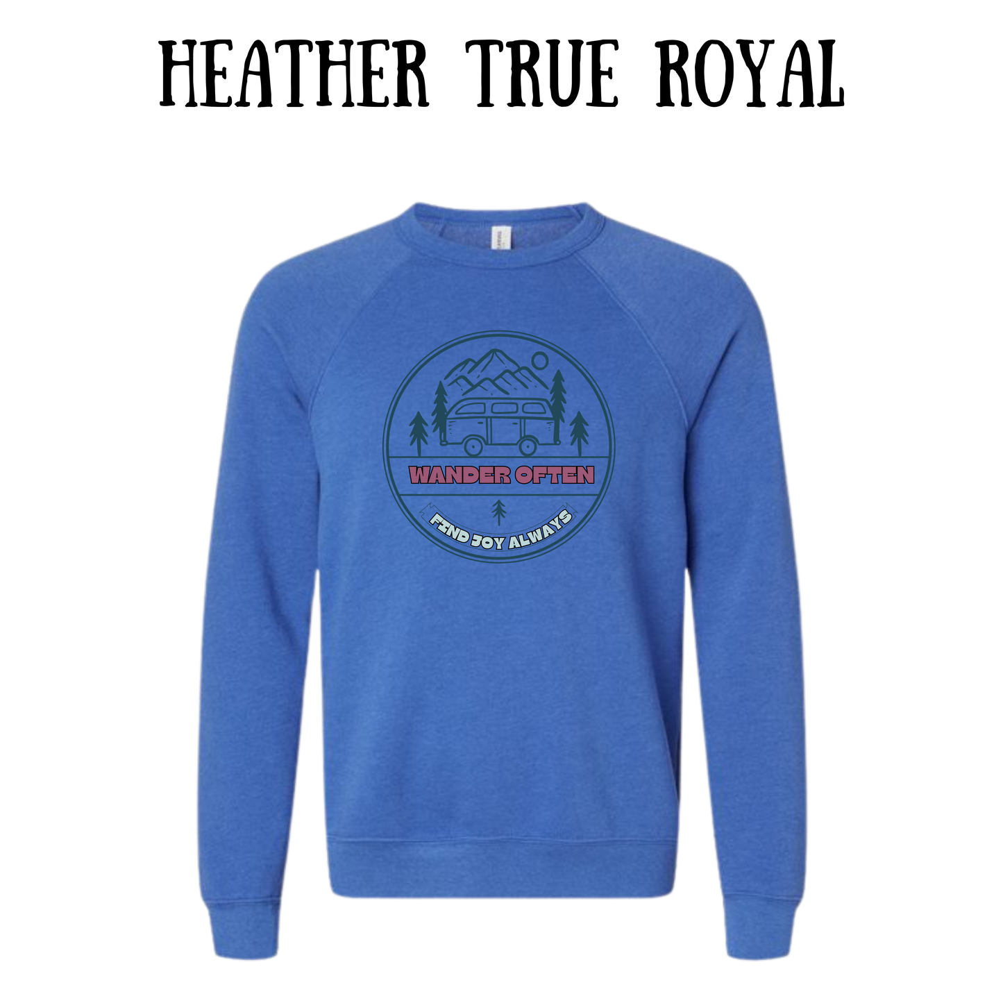 CP - Wander Often - Sponge Fleece Raglan Sweatshirt - Blues, Purples