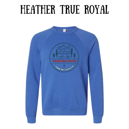 CP - Wander Often - Sponge Fleece Raglan Sweatshirt - Blues, Purples