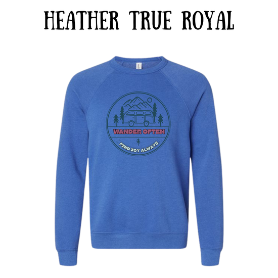 CP - Wander Often - Sponge Fleece Raglan Sweatshirt - Blues, Purples