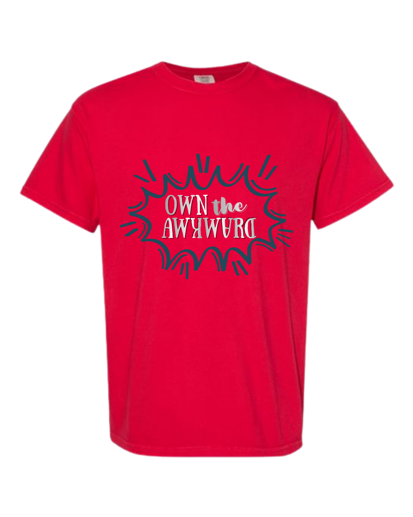 Own the Awkward - Comfort Colors - Heavyweight Unisex Tee - Yellows, Oranges, Reds