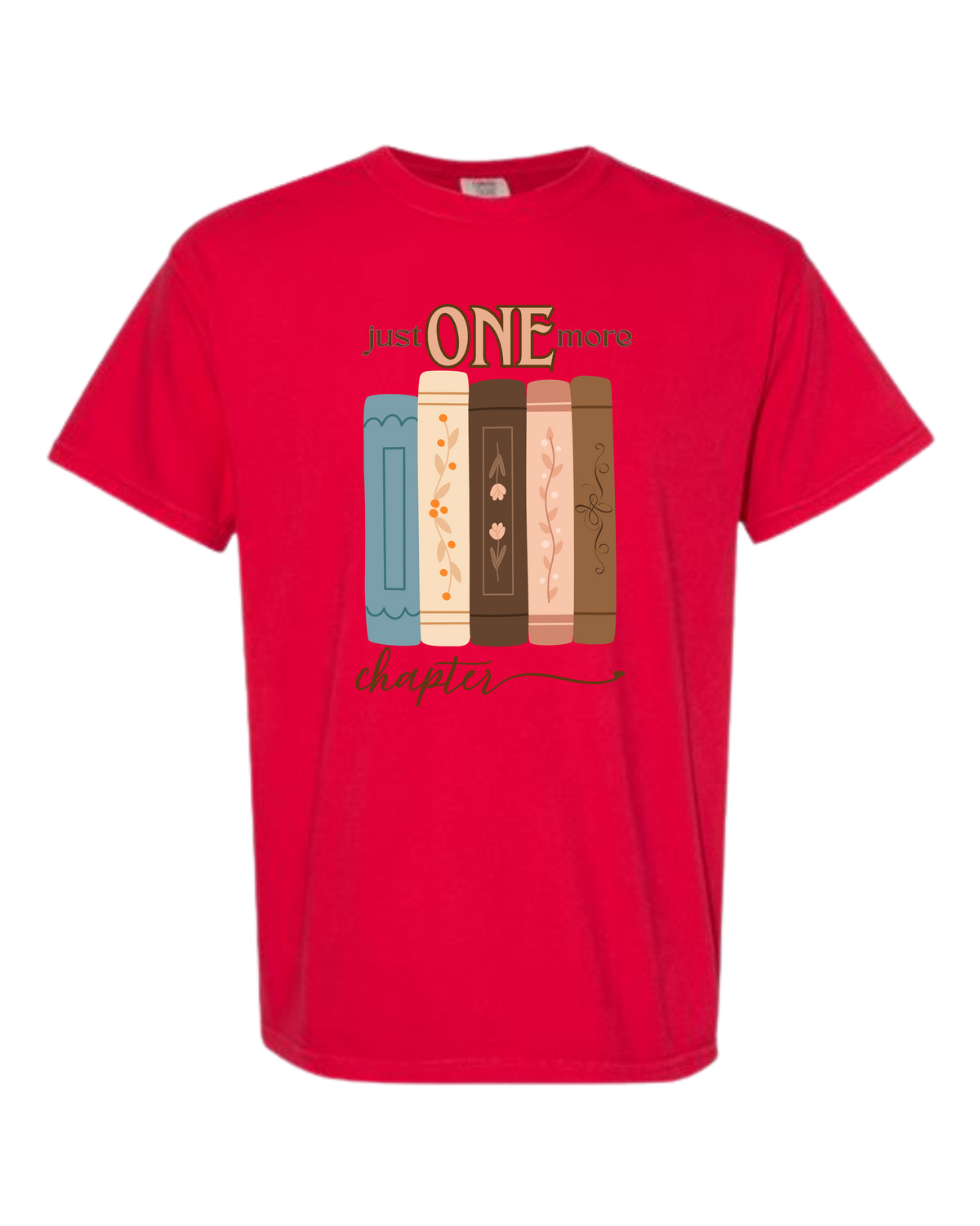 Just One More Chapter - Comfort Colors - Heavyweight Unisex Tee - Yellows, Oranges, Reds