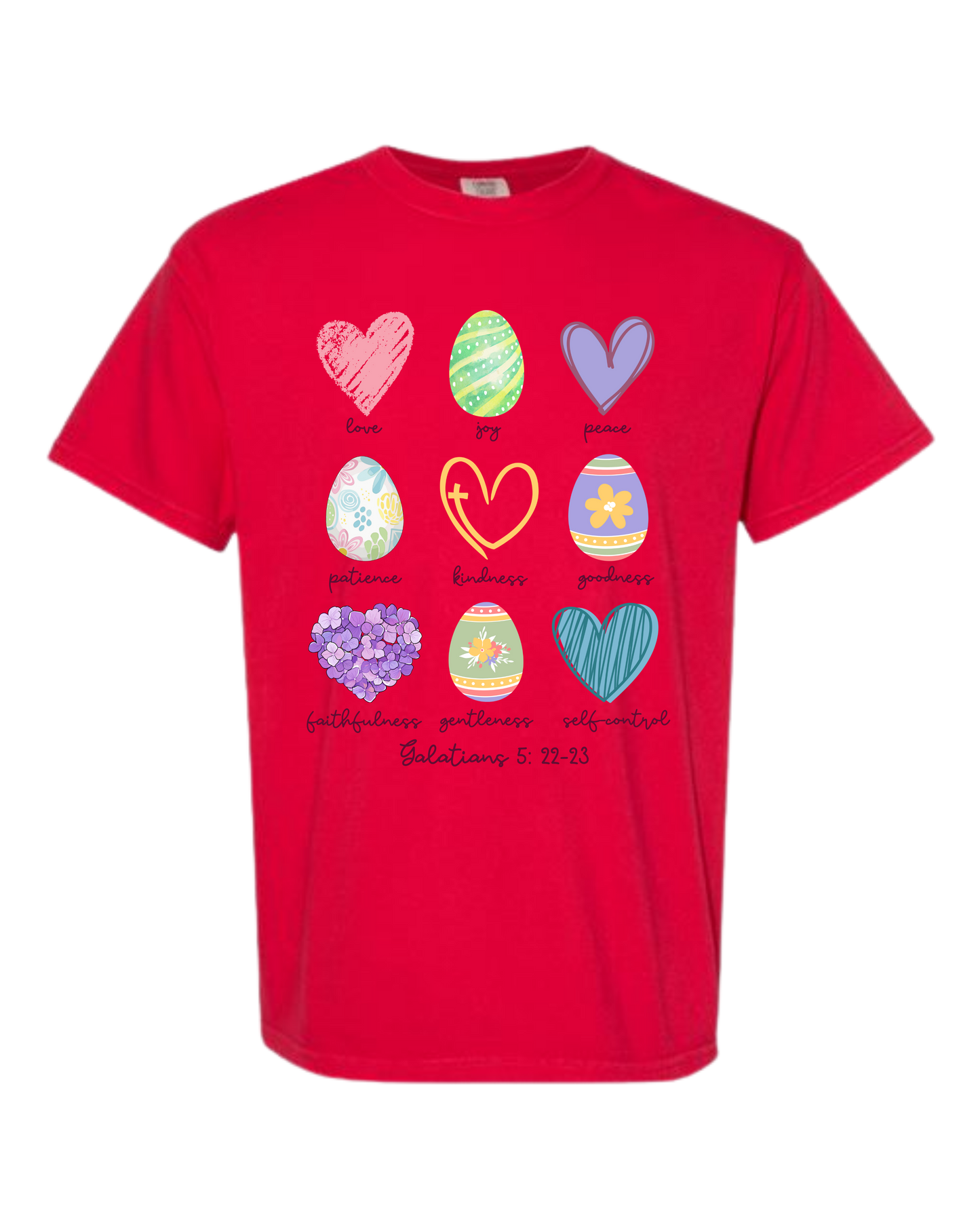Galatians 5 - Easter - Comfort Colors - Heavyweight Unisex Tee - Yellows, Oranges, Reds