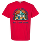 What Happens At The Campground - Comfort Colors - Heavyweight Unisex Tee - Yellows, Oranges, Reds