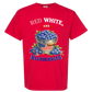Red, White, And Blueberries - Comfort Colors - Heavyweight Unisex Tee - Yellows, Oranges, Reds