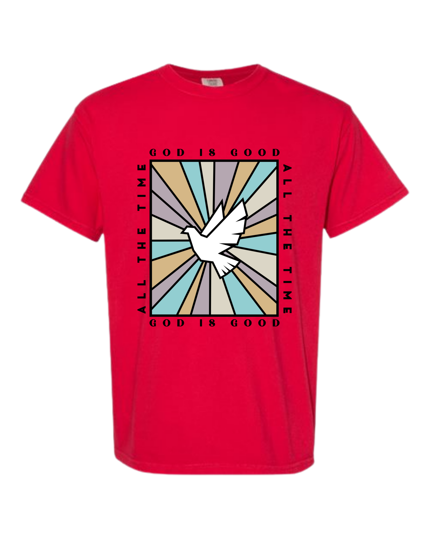 God Is Good - Comfort Colors - Heavyweight Unisex Tee - Yellows, Oranges, Reds