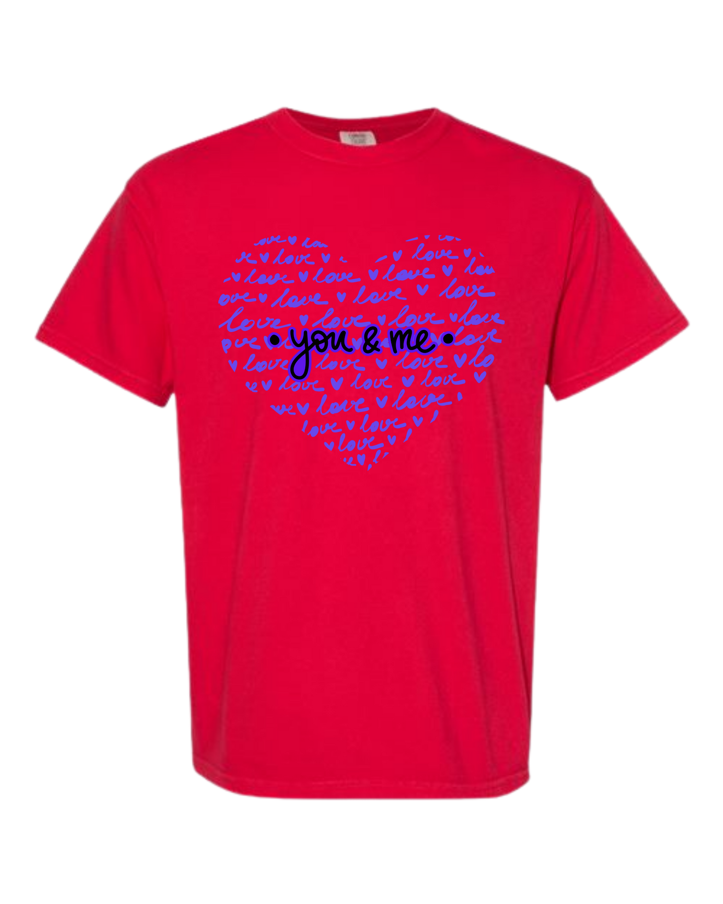 You & Me - Comfort Colors - Heavyweight Unisex Tee - Yellows, Oranges, Reds