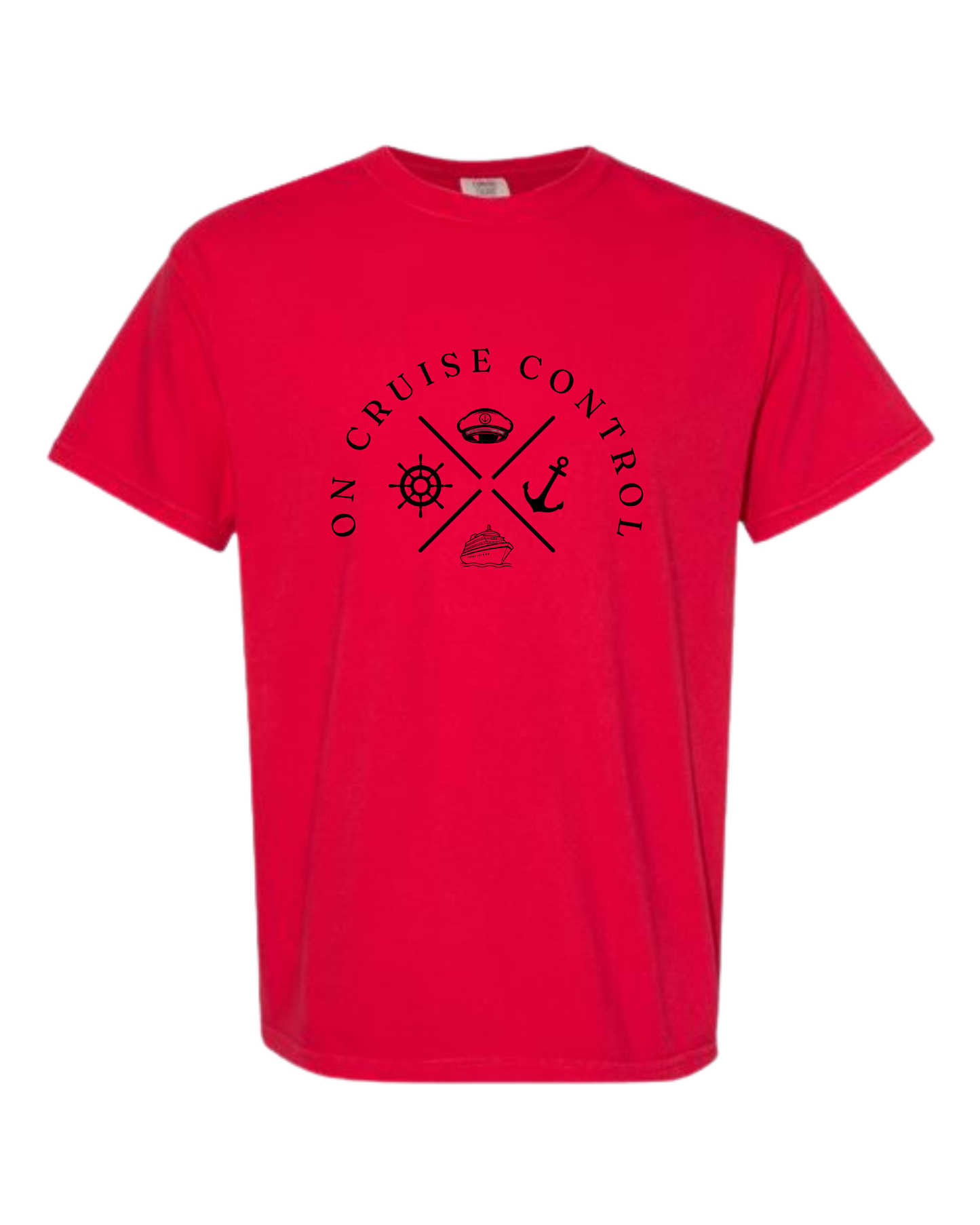 On Cruise Control - Comfort Colors - Heavyweight Unisex Tee - Yellows, Oranges, Reds