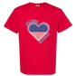 One Nation One Heart - Comfort Colors - Heavyweight Unisex Tee - Yellows, Oranges, Reds
