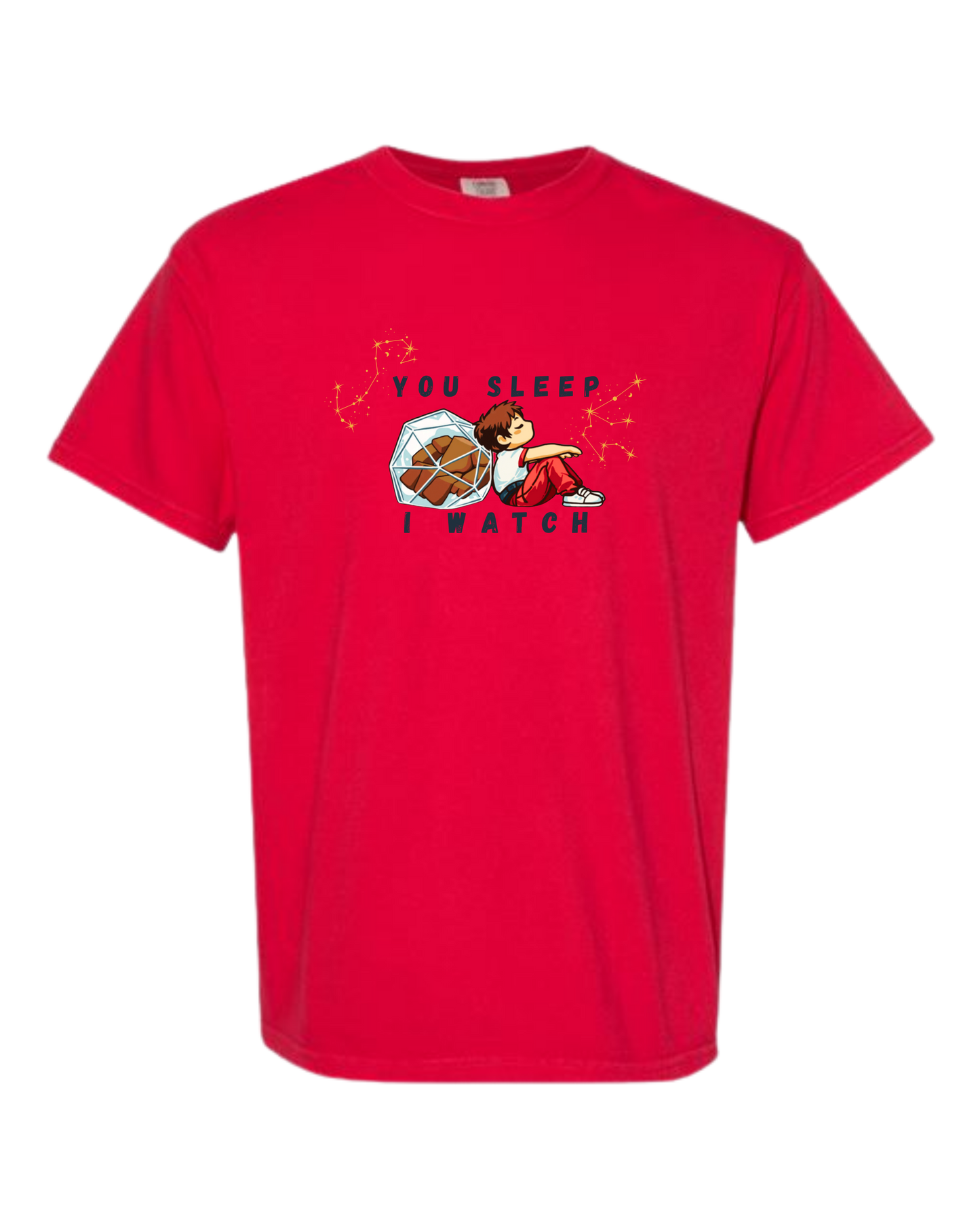 You Sleep I Watch - Comfort Colors - Heavyweight Unisex Tee - Yellows, Oranges, Reds