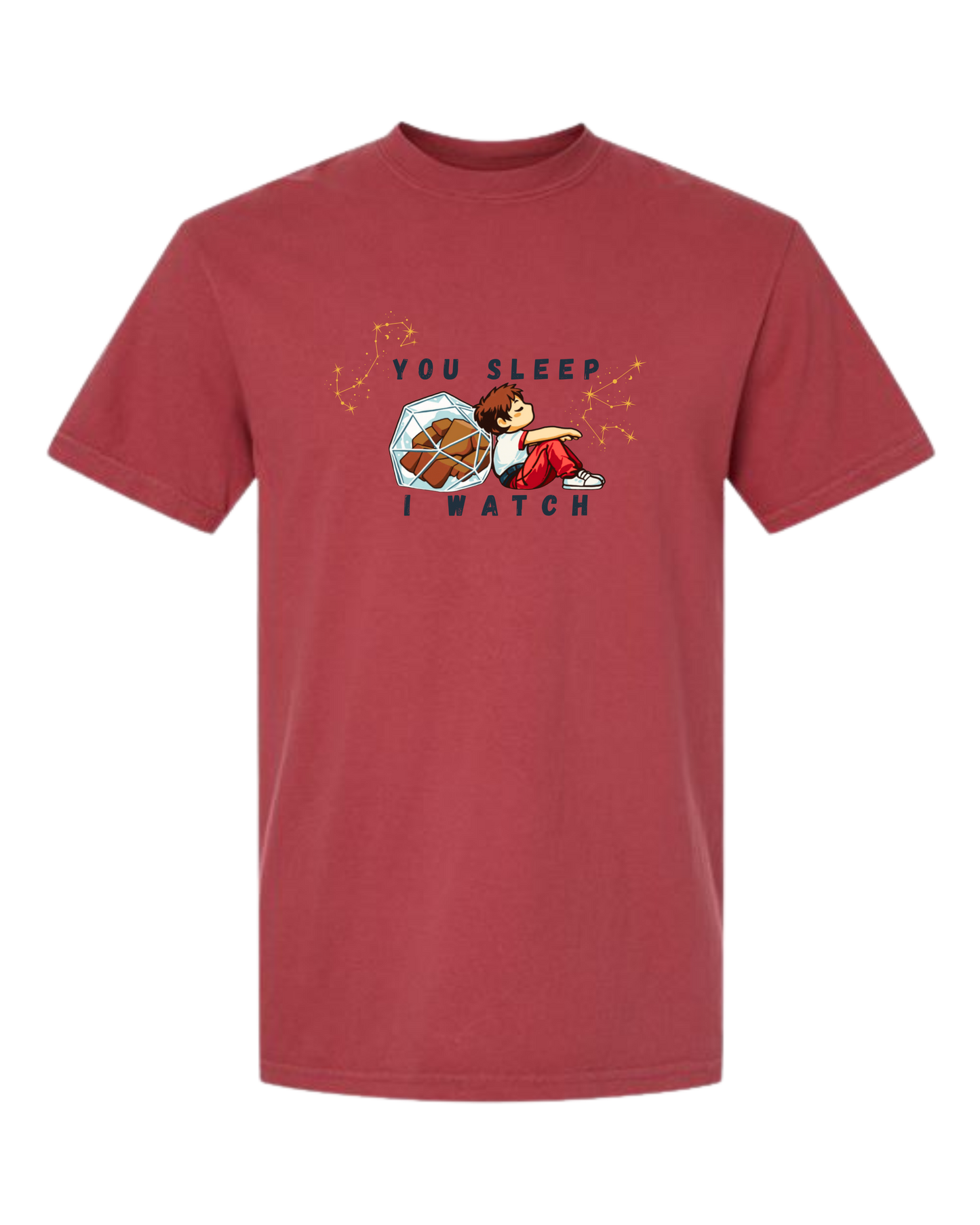 You Sleep I Watch - Comfort Colors - Heavyweight Unisex Tee - Yellows, Oranges, Reds