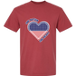 One Nation One Heart - Comfort Colors - Heavyweight Unisex Tee - Yellows, Oranges, Reds
