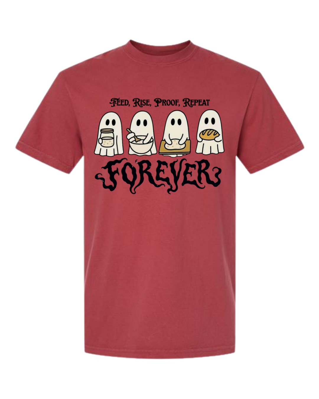Sourdough Ghosties - Comfort Colors - Heavyweight Unisex Tee - Yellows, Oranges, Reds