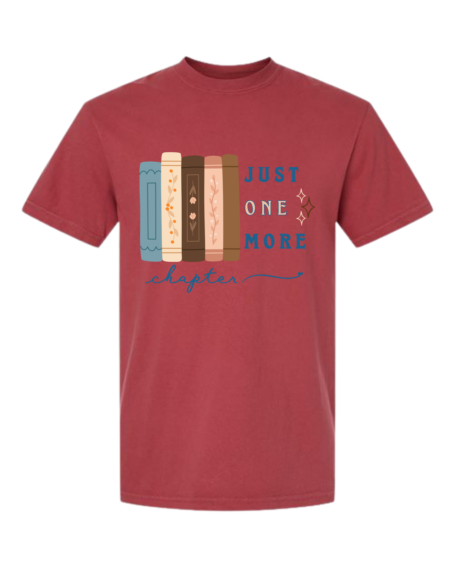 Just One More Chapter - Comfort Colors - Heavyweight Unisex Tee - Yellows, Oranges, Reds