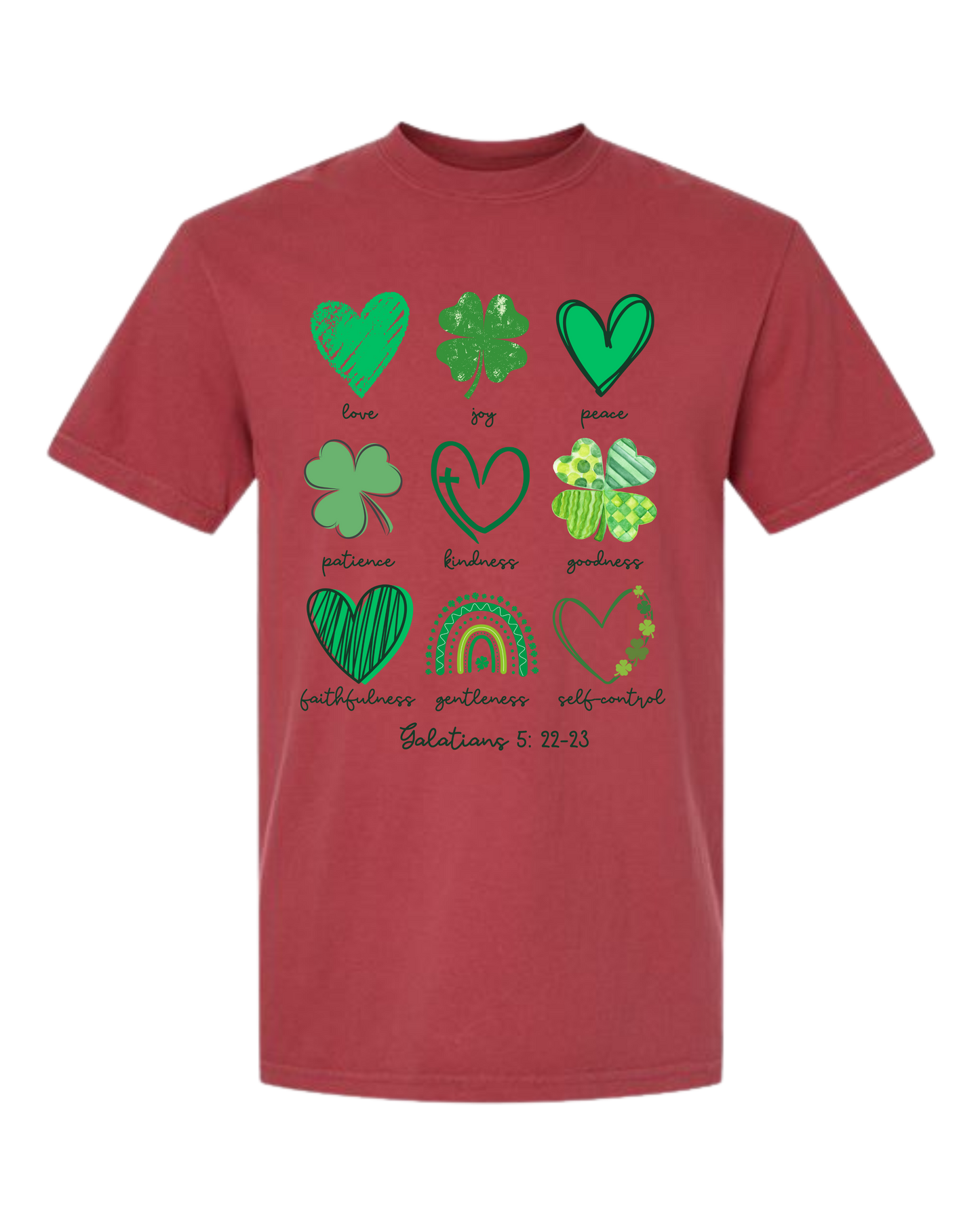 Galatians 5 - St Patrick's Day - Comfort Colors - Heavyweight Unisex Tee - Yellows, Oranges, Reds