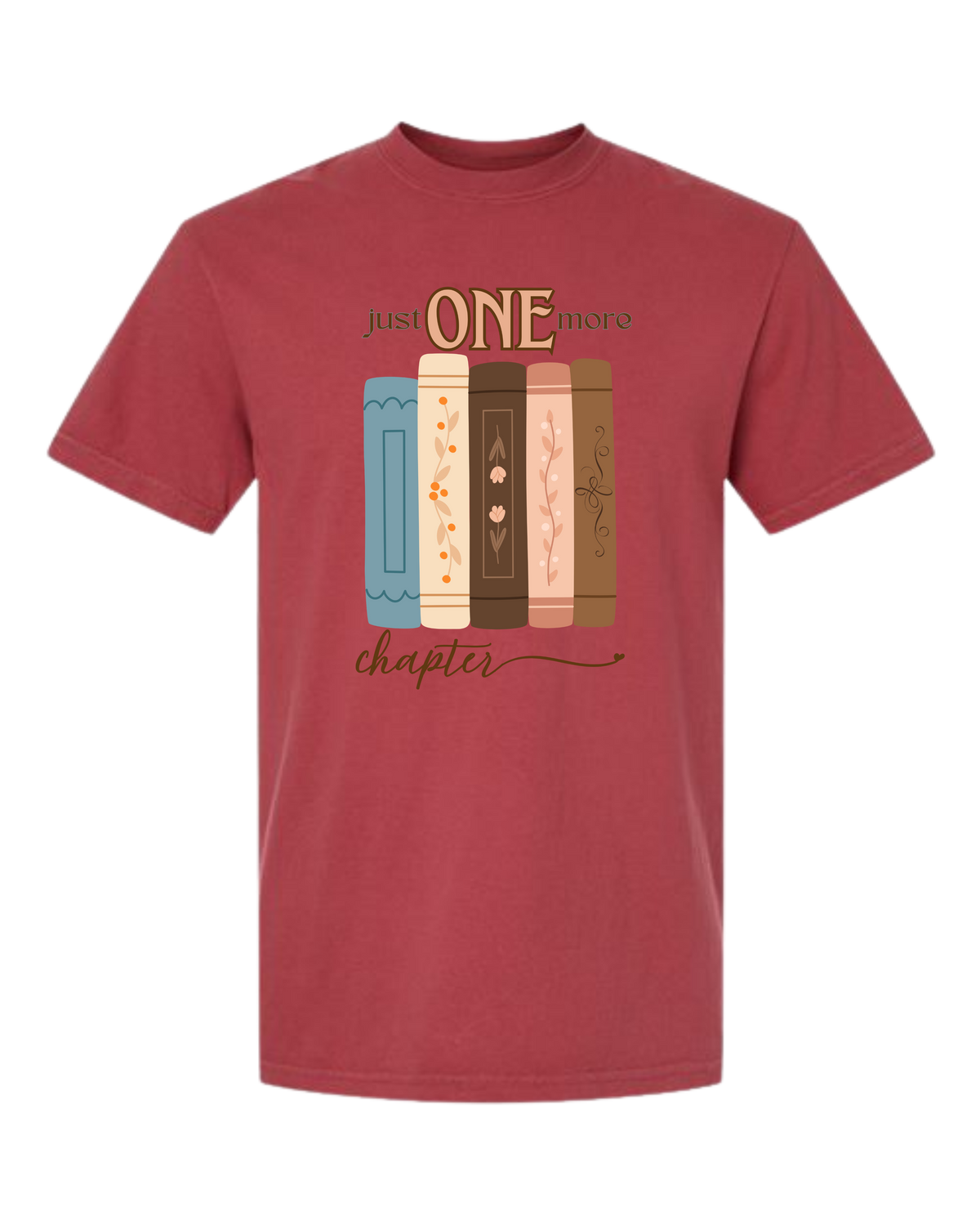 Just One More Chapter - Comfort Colors - Heavyweight Unisex Tee - Yellows, Oranges, Reds