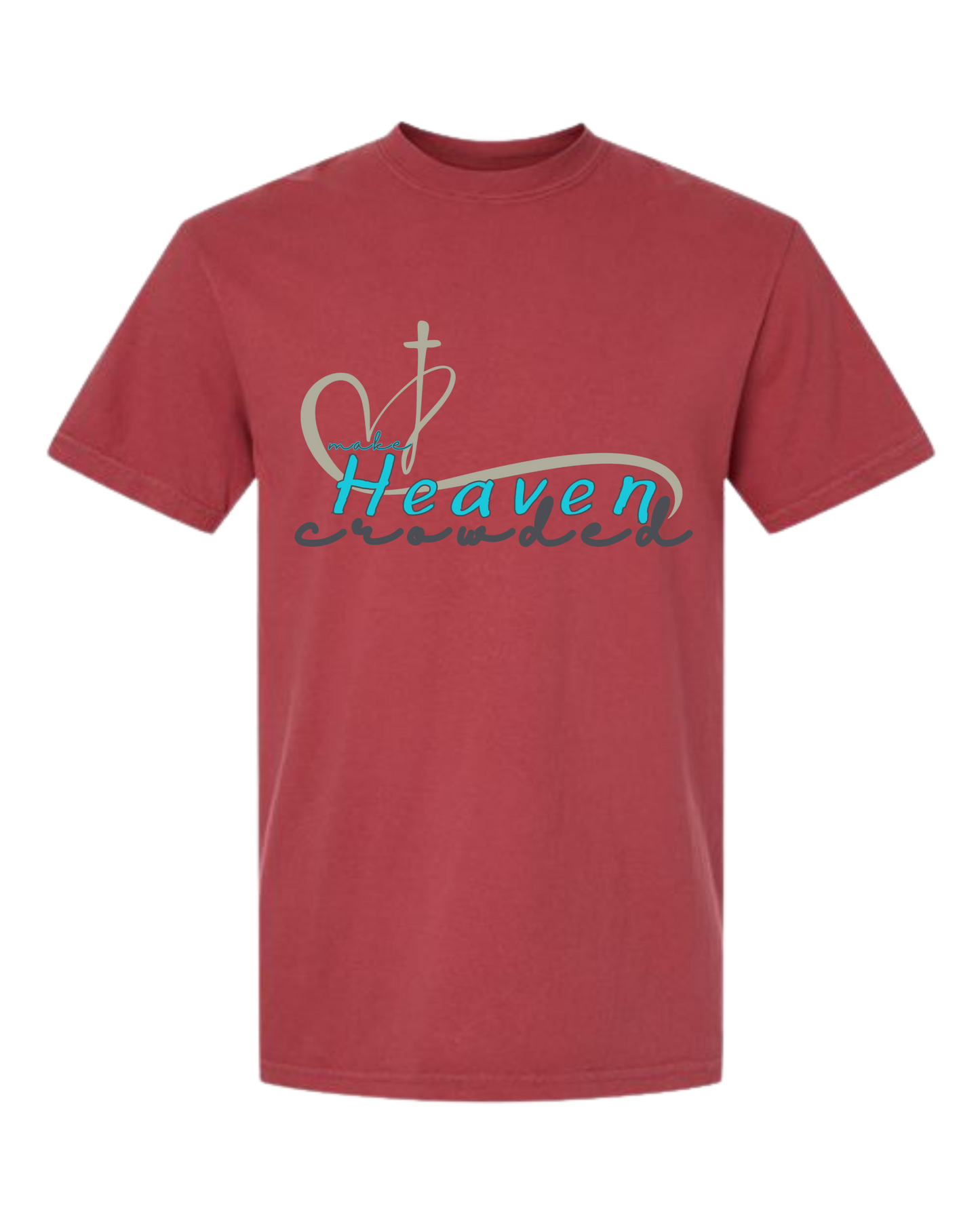 Make Heaven Crowded - Comfort Colors - Heavyweight Unisex Tee - Yellows, Oranges, Reds