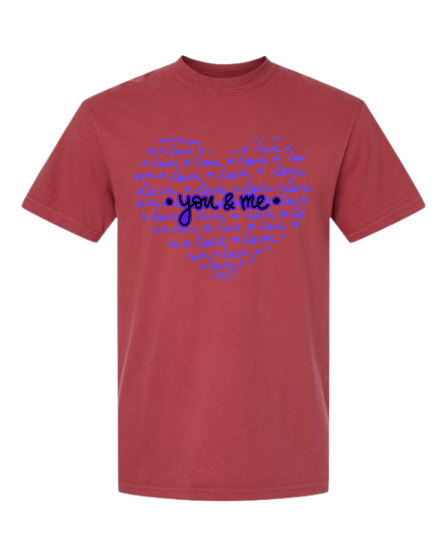 You & Me - Comfort Colors - Heavyweight Unisex Tee - Yellows, Oranges, Reds